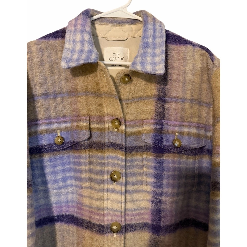 Wilfred Free Aritzia The Ganna Shirt Jacket Elaine Violet Purple Women's Size M - Picture 3 of 13